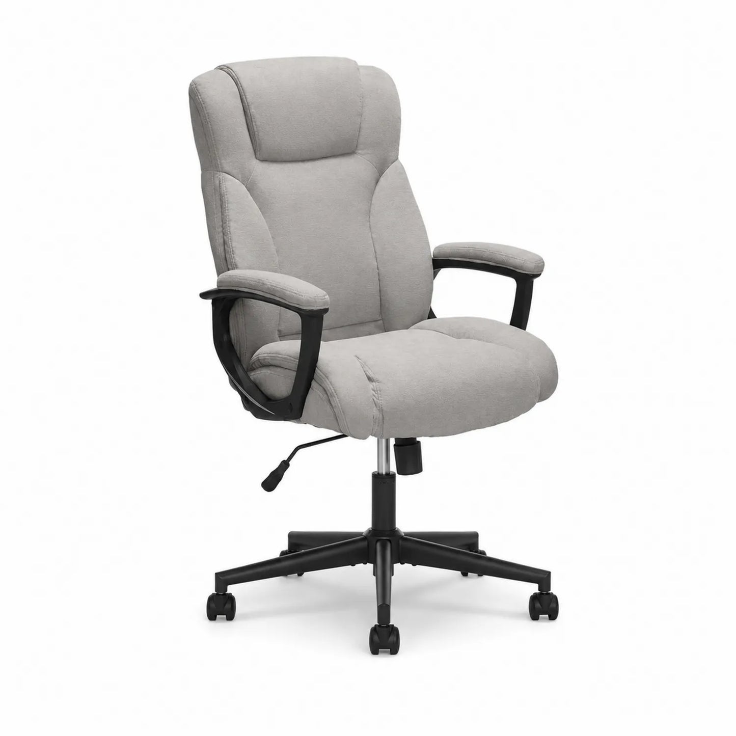 Ergonomischer Bürostuhl aus Polyesterstoff in Hellgrau