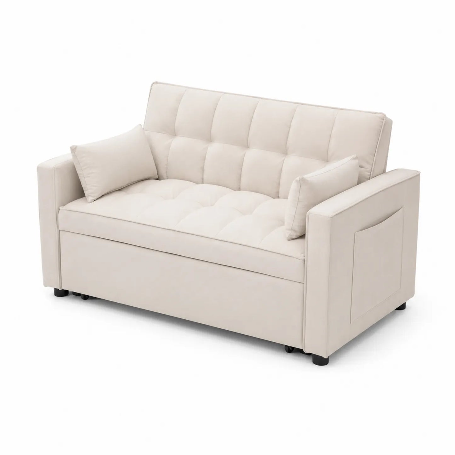 2-Sitzer Sofa Polyester Beige 150x85x90 cm