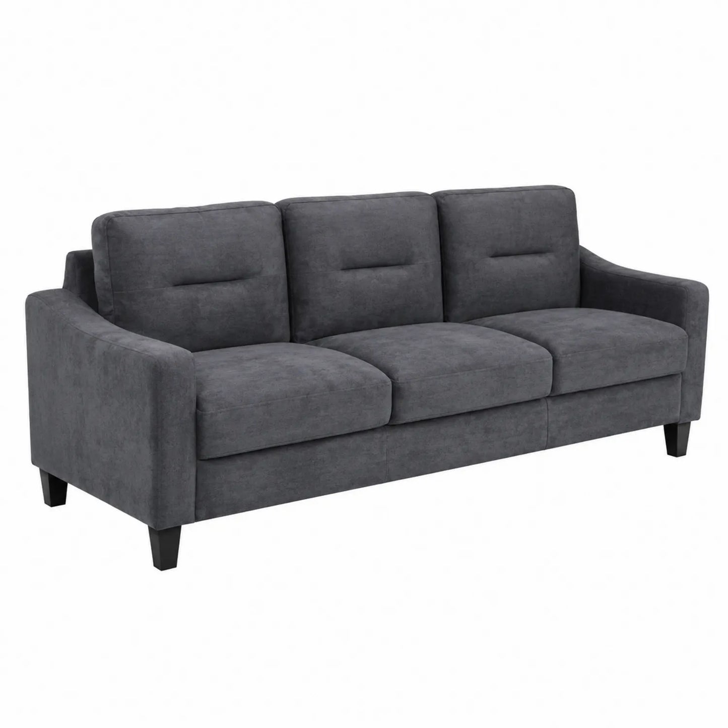 3-Sitzer Sofa Stoff Dunkelgrau