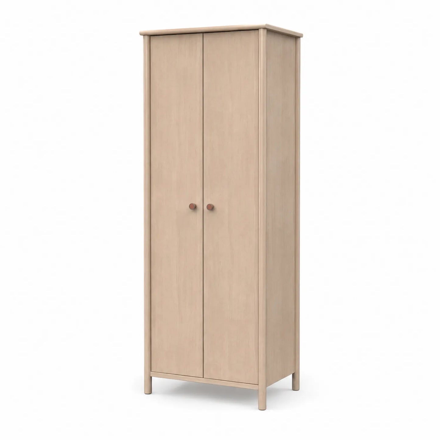 Zweitüriger Holzhochschrank Beige 180x80x40 cm