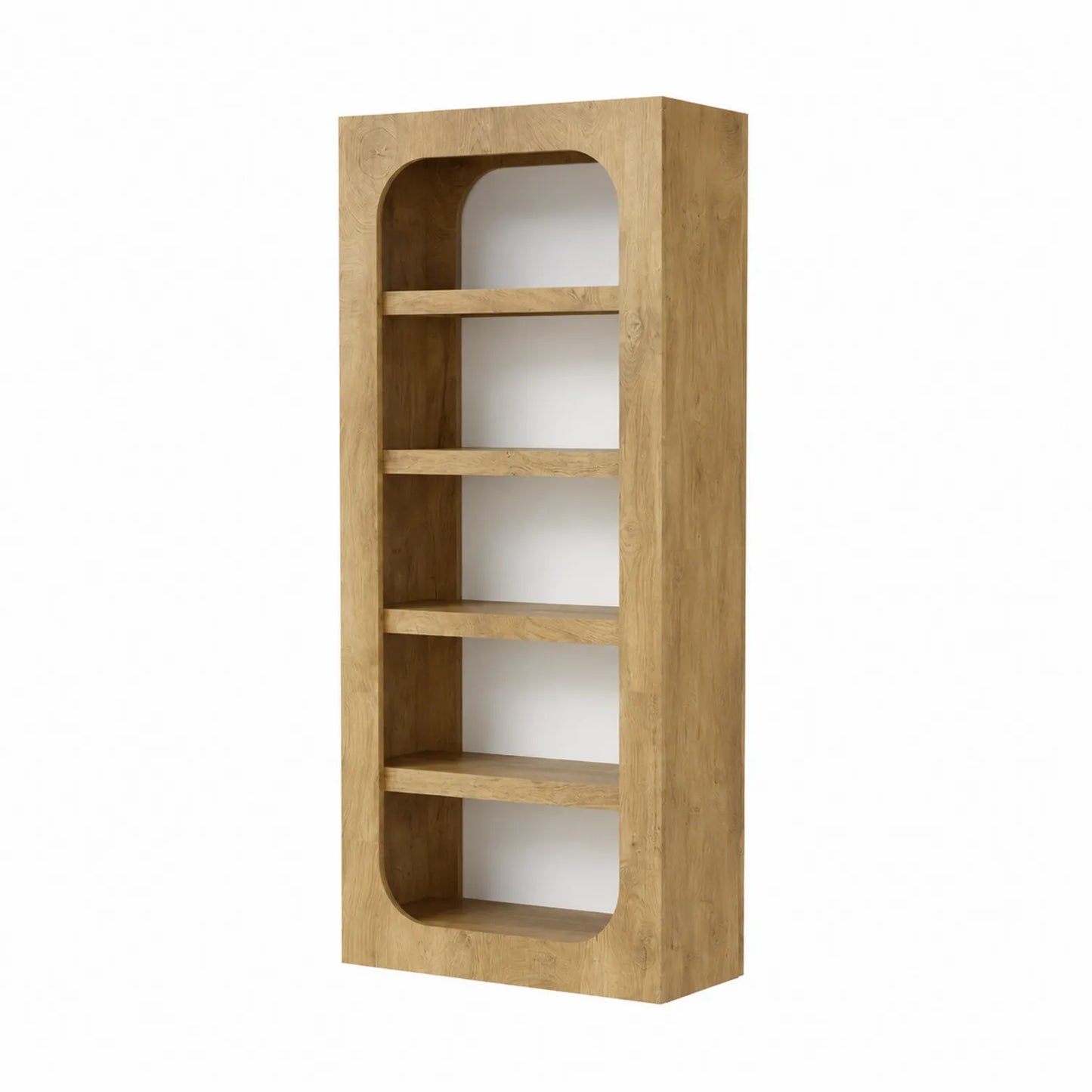 Holz Bücherregal mit 4 Regalböden Eichenbraun 180x80x30cm