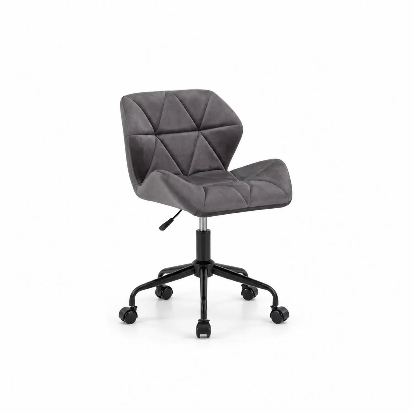 Bürostuhl Velours Grau Höhenverstellbar