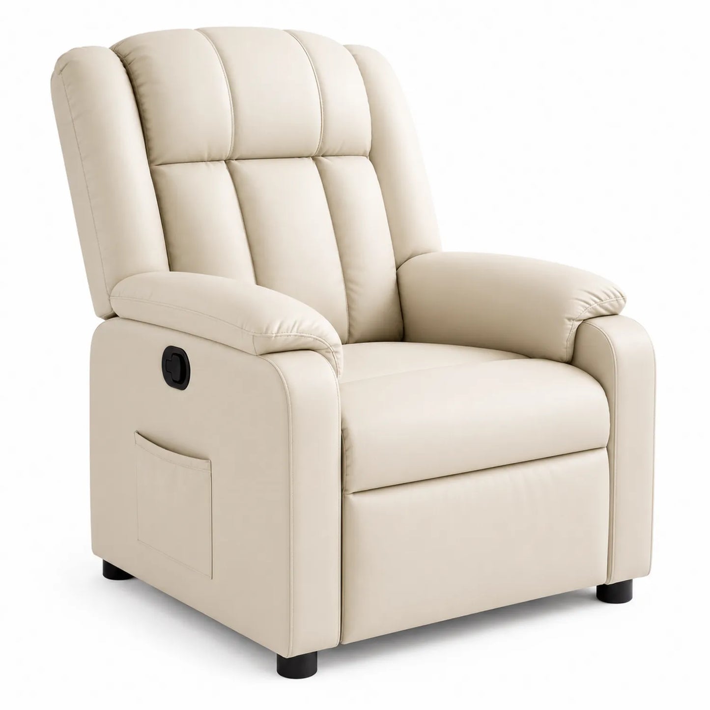 PU-Leder Liegesessel Beige 105x95x90cm