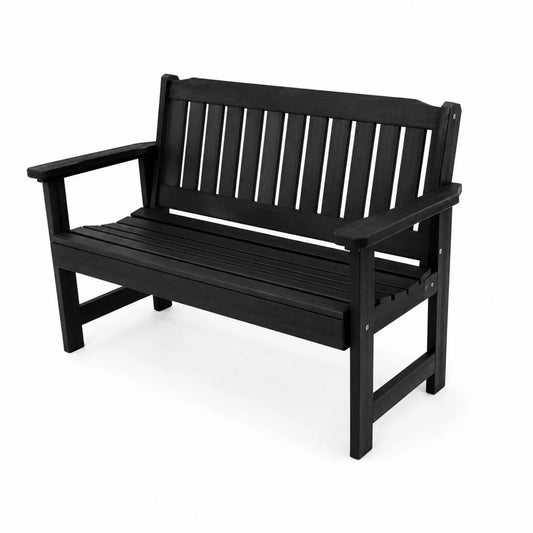 Gartenbank Holz Schwarz 120 cm