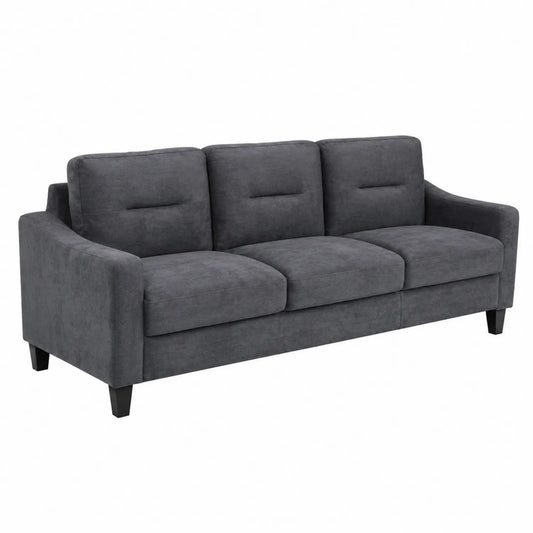 3-Sitzer Sofa Stoff Dunkelgrau