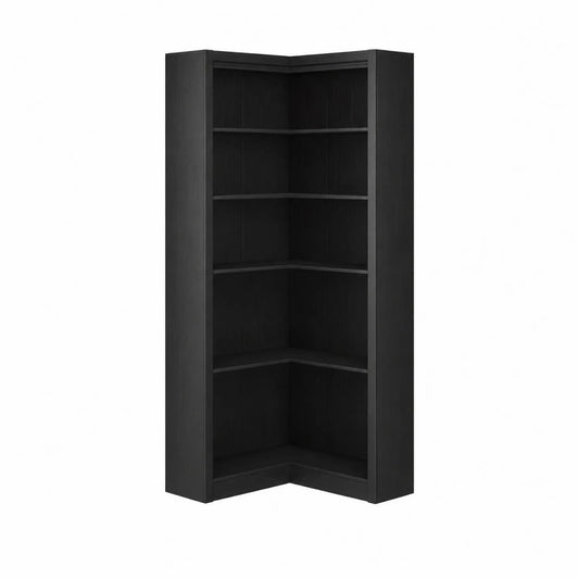 Eckiges Bücherregal Holzwerkstoff Schwarz 180cm Höhe