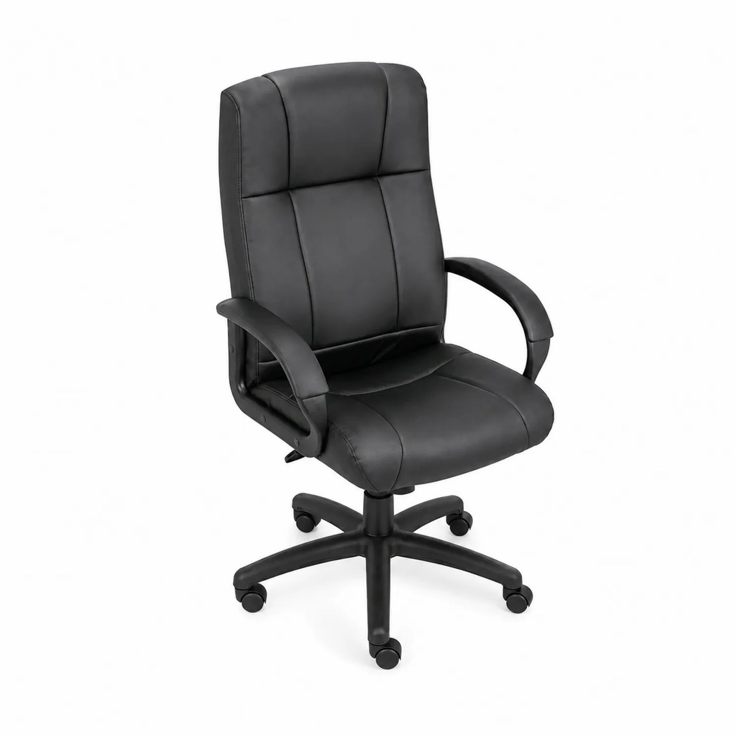 Bürostuhl PU-Leder Schwarz mit Armlehnen