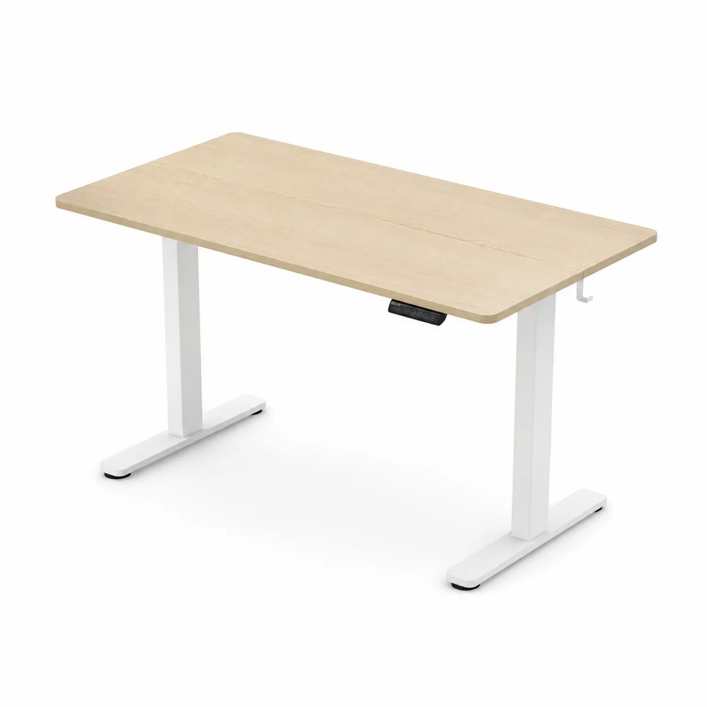 Höhenverstellbarer Schreibtisch 120x60 cm MDF Eiche Weiß