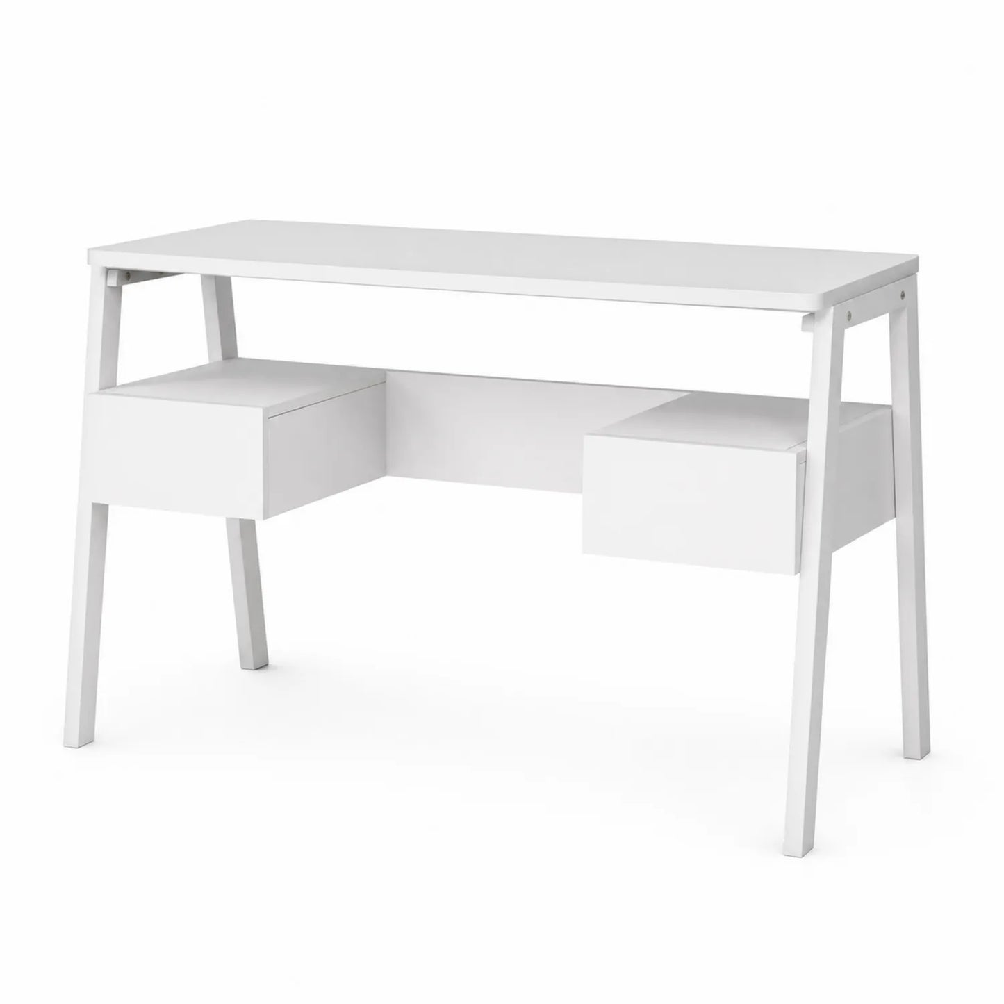Schreibtisch mit Schubladen MDF Weiß 120cm