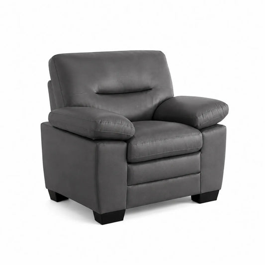 Sessel aus Kunstleder Grau