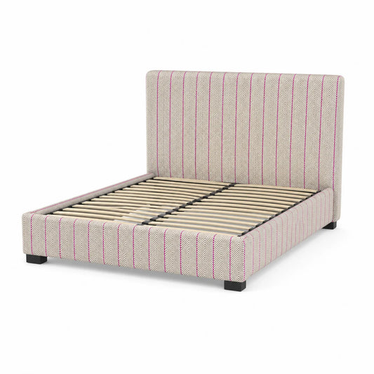Bettgestell Doppelbett 200x160 cm Beige/Rot